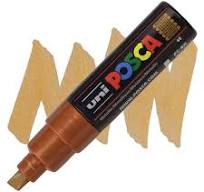 Marker Chisel Tip 8.0mm Bronze POSCA Uni