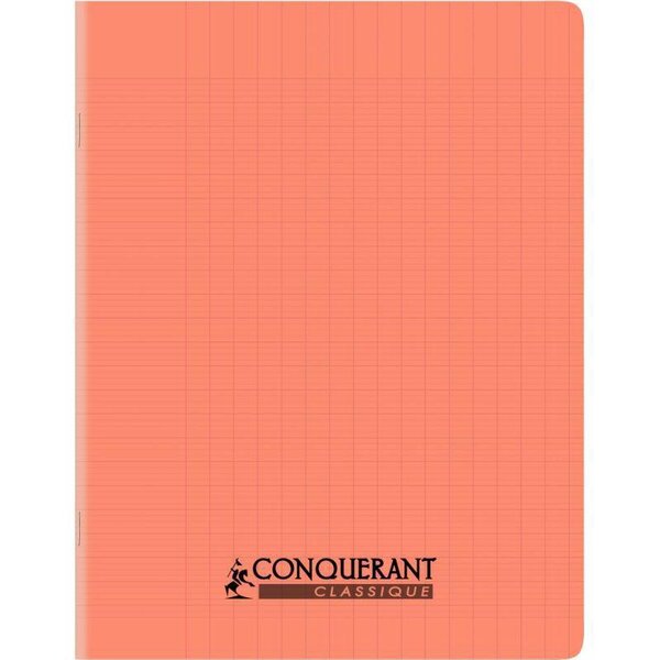 Cahier Seyes 2.5mm 17X22 32P 90G Rouge Polypro Conquerant 2781