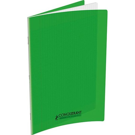 Cahier Seyes 24X32 96P 90G Vert Polypro Conquerant 4499