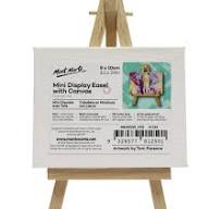 Easel Mini Display With Canvas 8x10cm Mont Marte