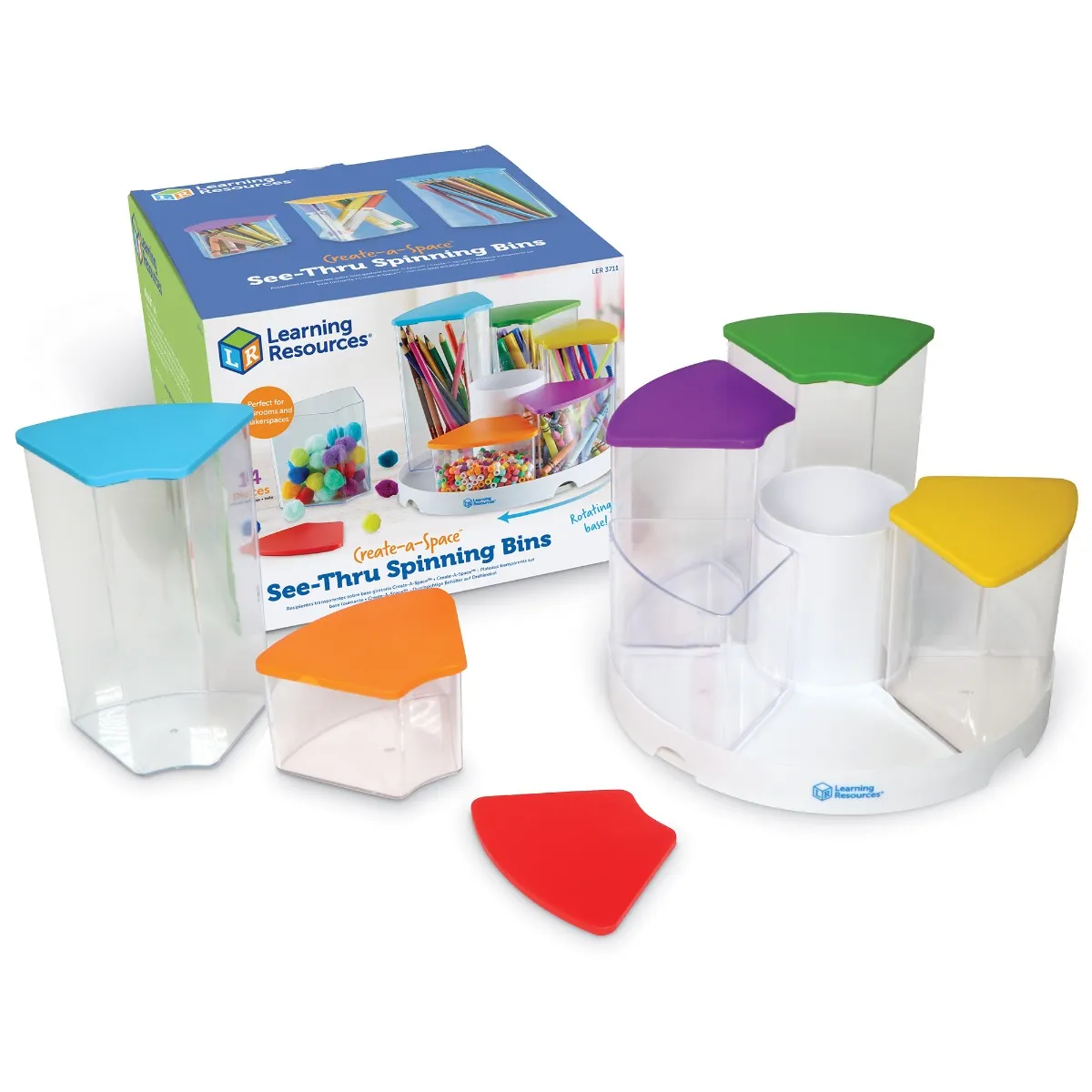 Create-A-Space See-Thru Spinning Bins LEARNING RESOURCES LER3711