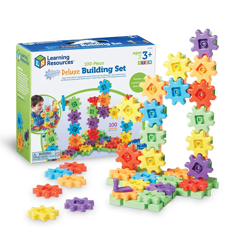 Set Of 100pcs Deluxe Buildings Gears!Gears!Gears! LEARNING RESOURCES LER9162