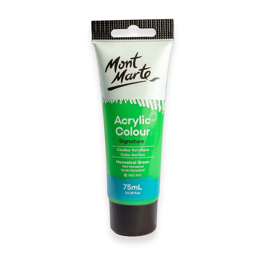 Acrylic Paint 75ml Colour Monastral Green Mont Marte