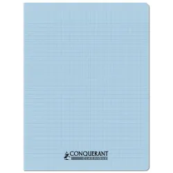 Cahier Seyes 24x32 96Pgs 90G Bleu Ciel Polypro Conquerant Ref 3333-02187