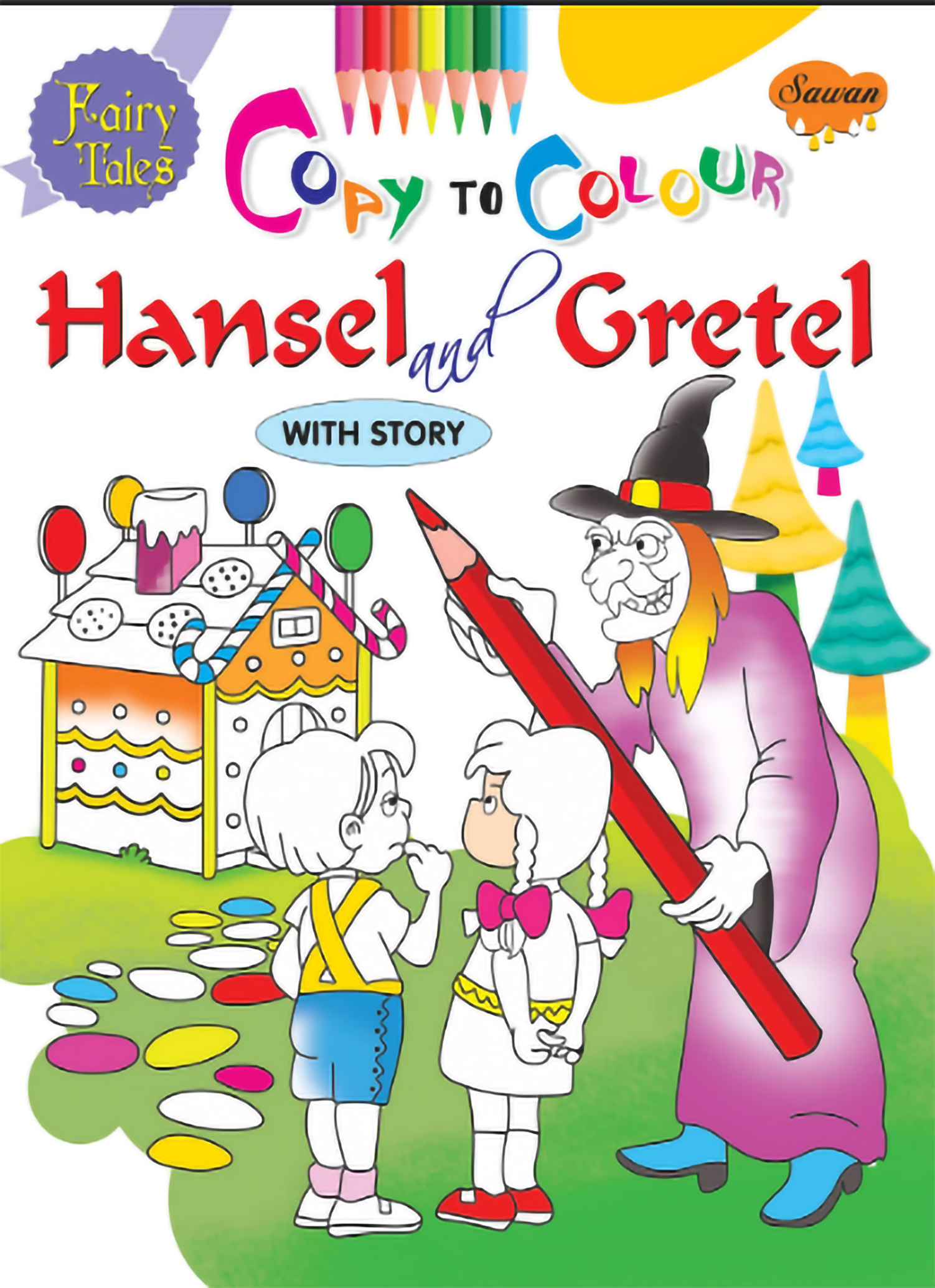 Fairy Tales Copy to Colour-hansel and Gretel