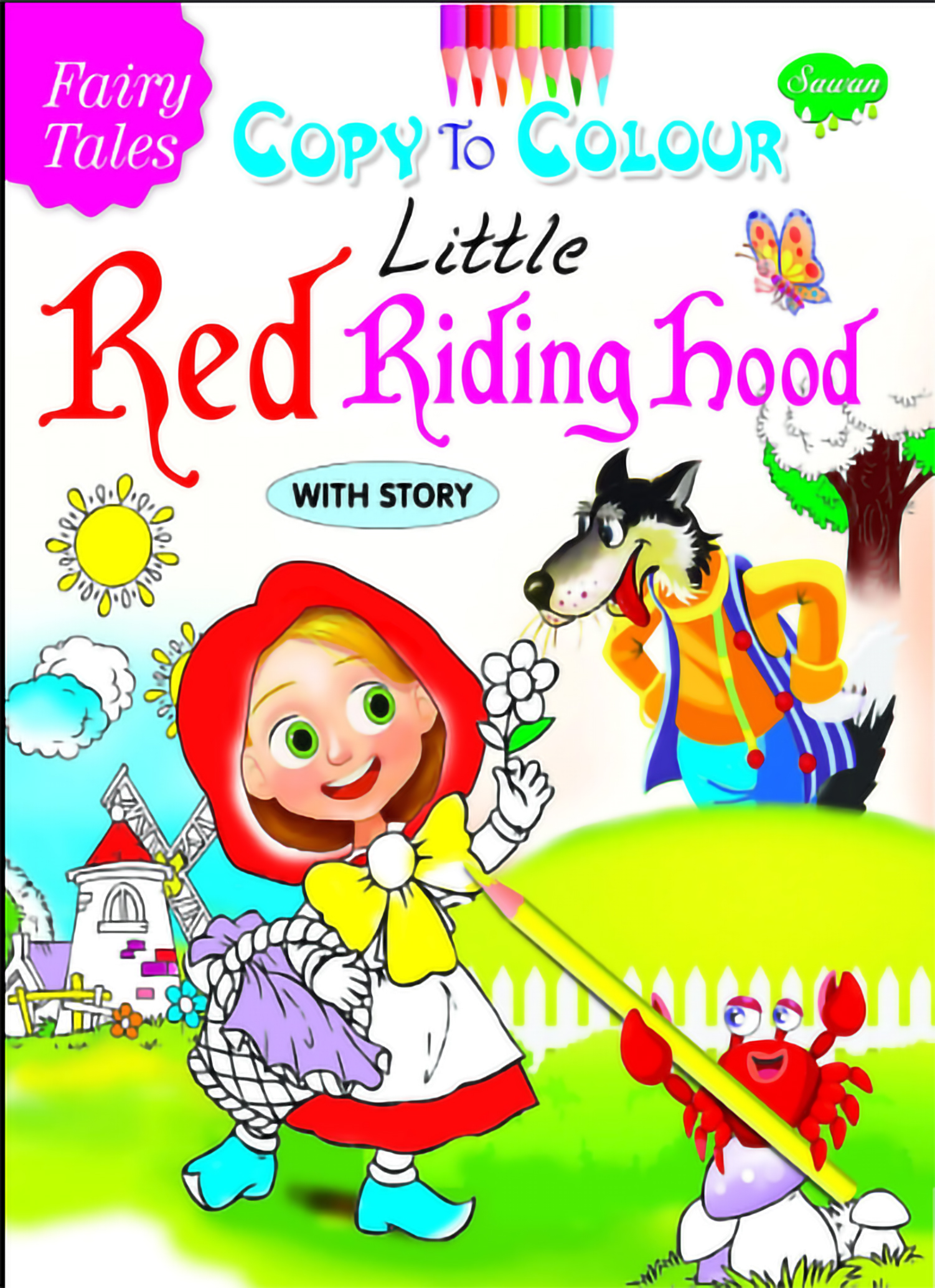 Little Red Riding Hood - Copy To Colour