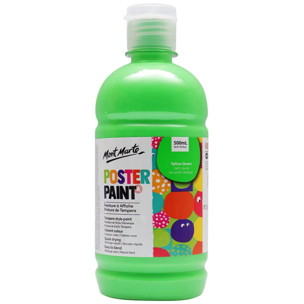 Poster Paint 500ml Yellow Green Mont Marte
