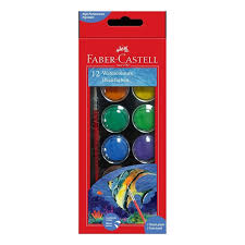 Watercolor Cakes Set Of 12 Regular Faber Castell 576014