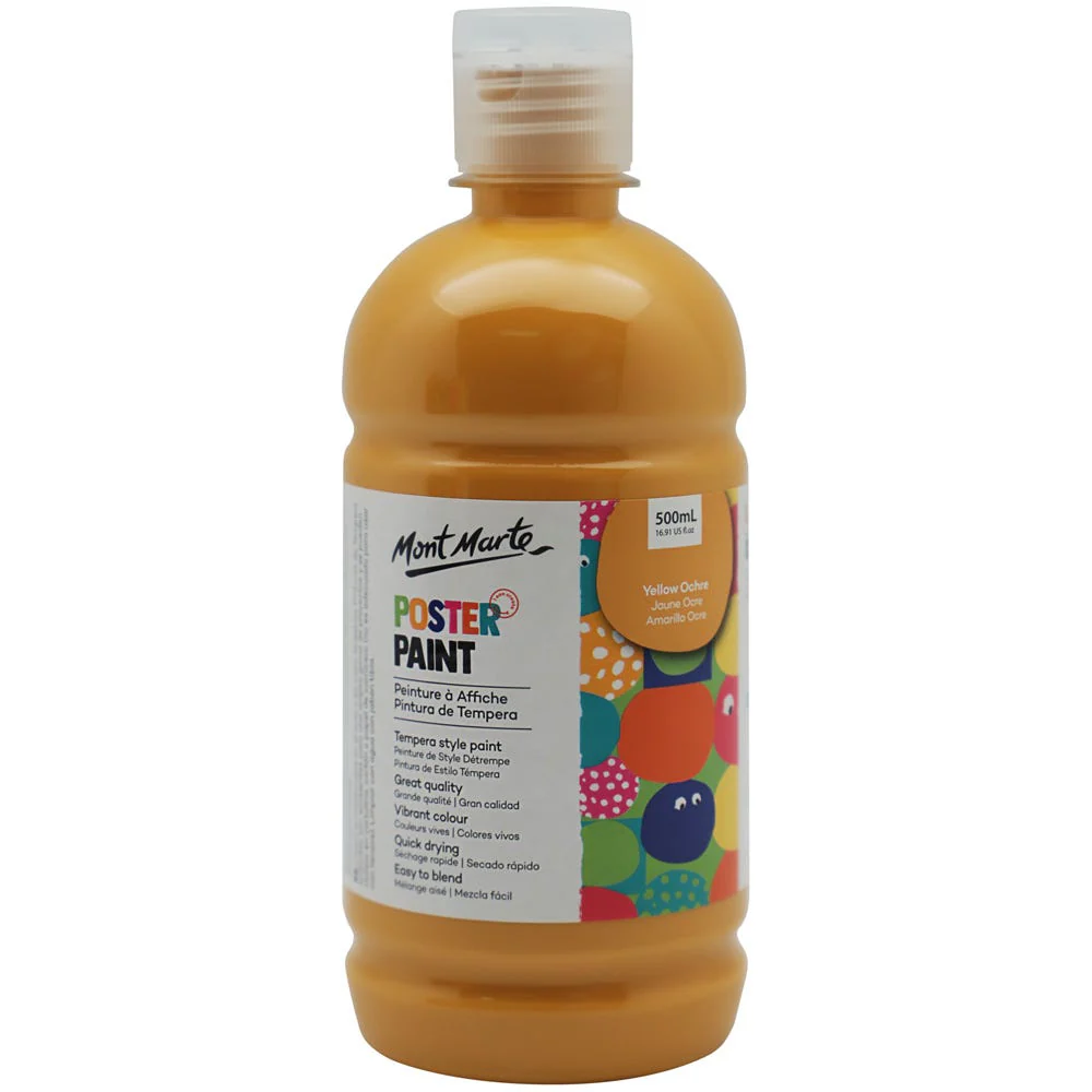 Poster Paint 500ml Yellow Ochre Mont Marte