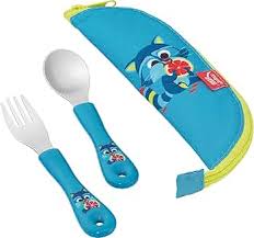 Cutlery Set Kids Stainless Steel In Pink Case Concept MAPED PICNIK 878001