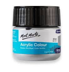 Acrylic Colour Paint 100ml Silver Mont Marte