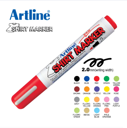 T Shirt Markers 0.2mm Red Artline Ref EKT2