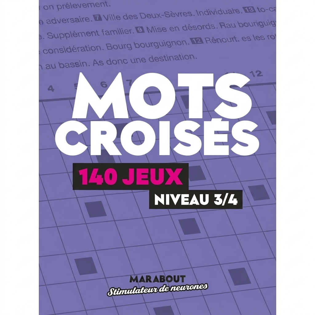 Mots Croisés - 140 Jeux - Niveau 3-4