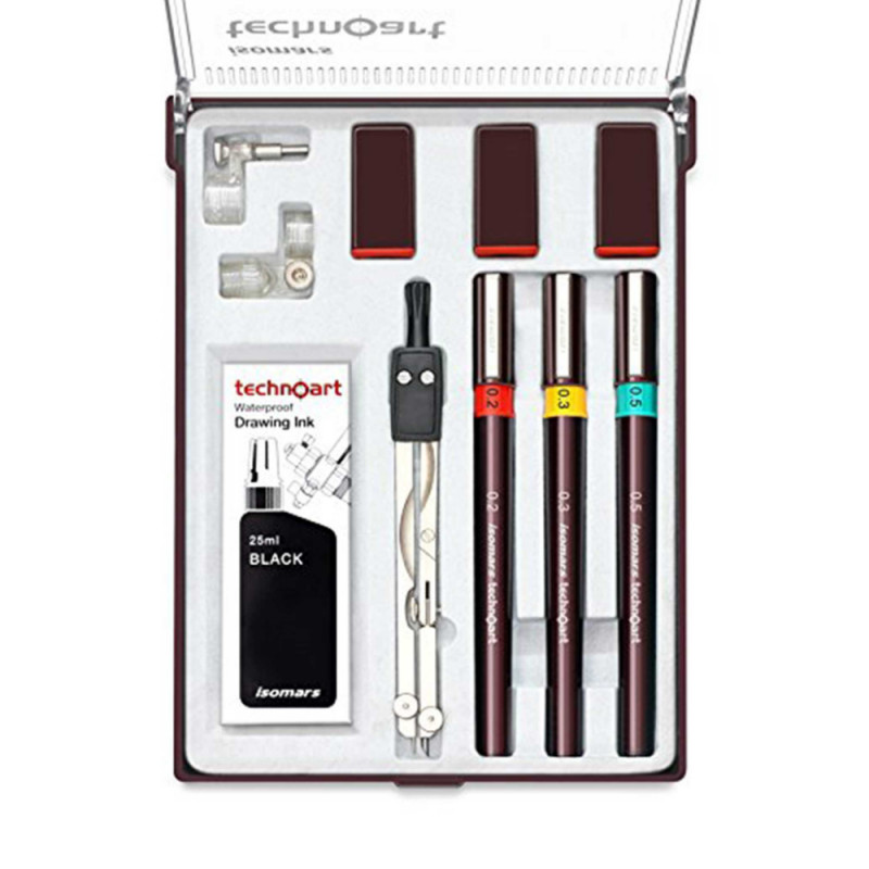 Technical Drawing Pen Set Of 3 ISOMARS Set03