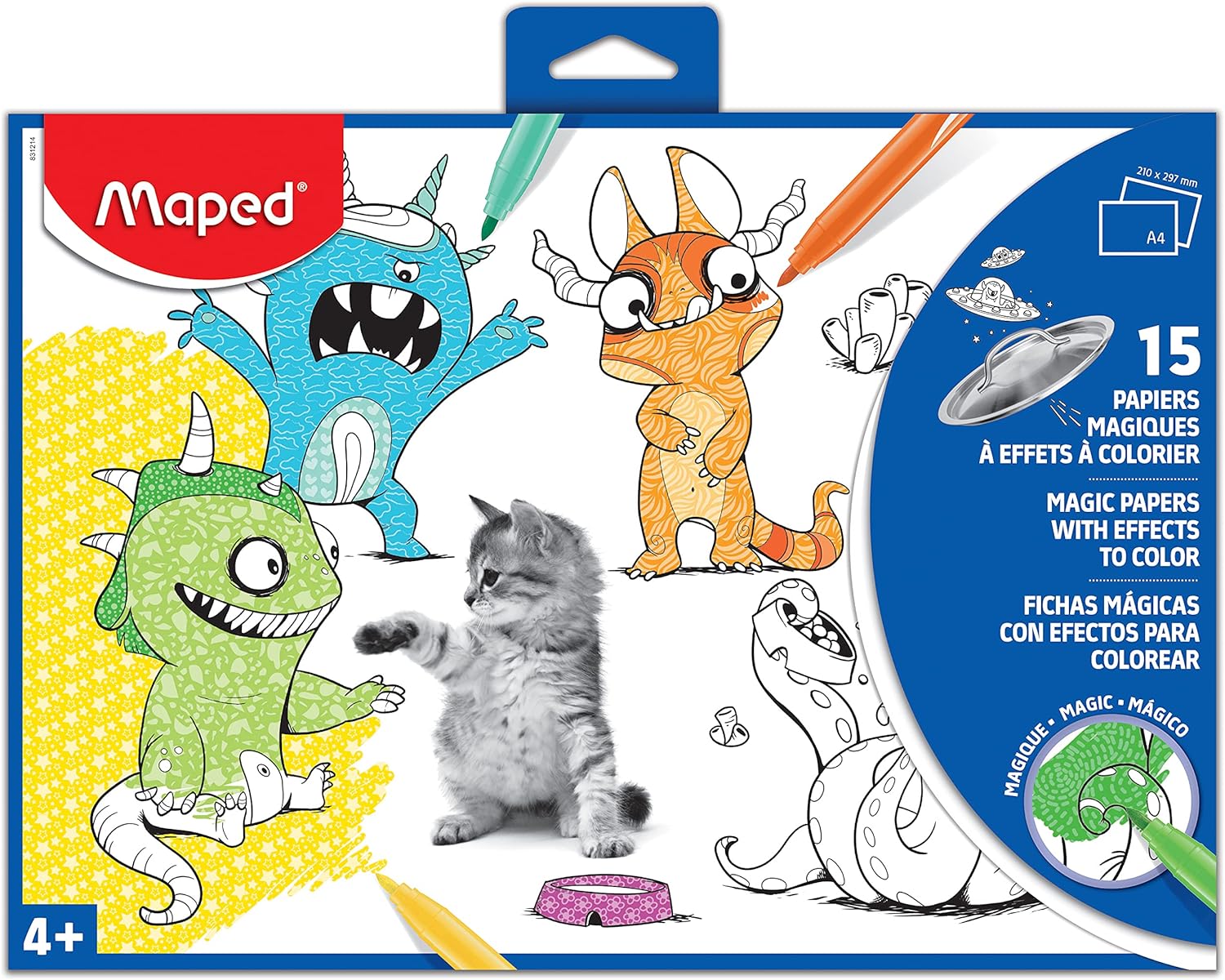 Papier Magique A Colorier Pochette De 15 Maped 831214