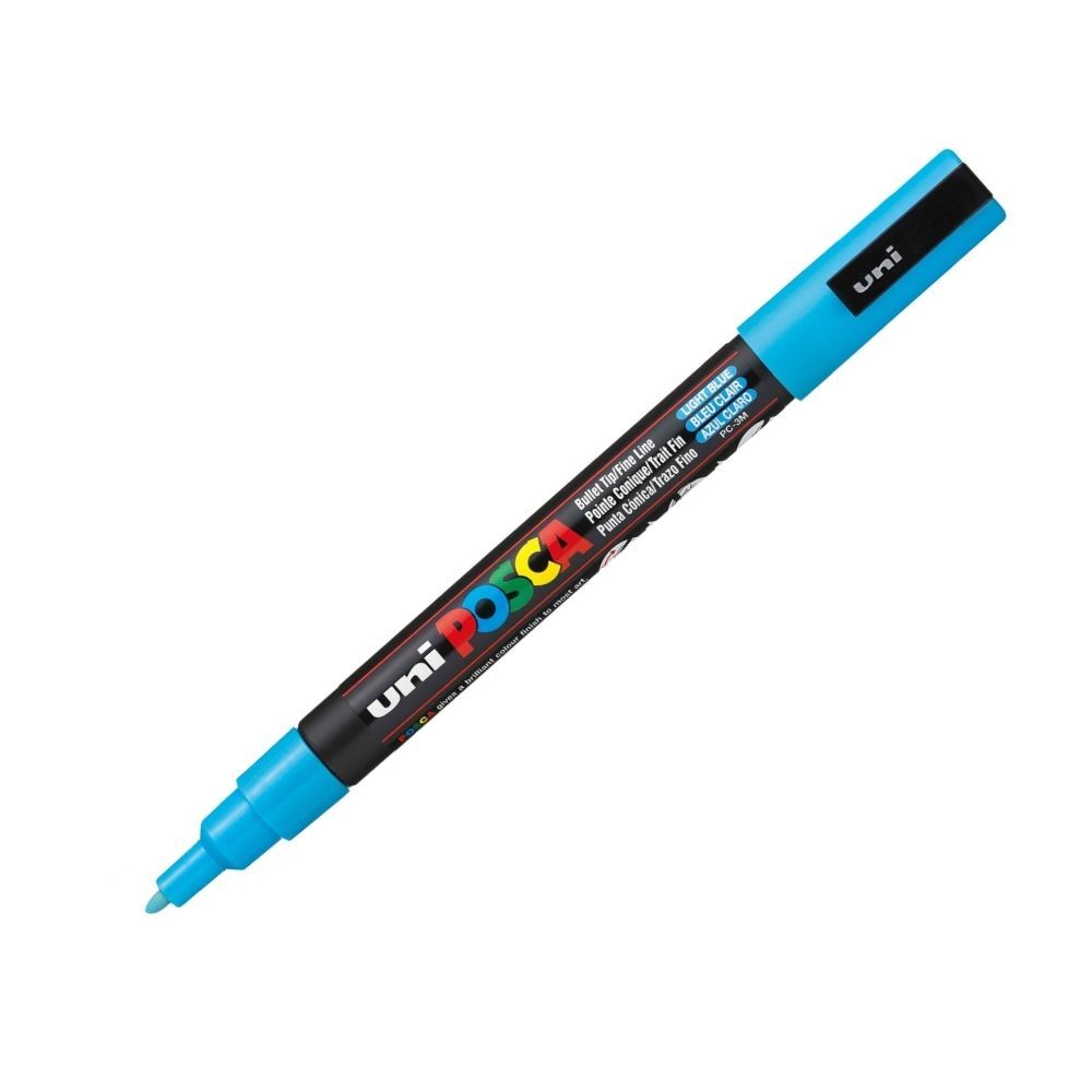 Marker Fine Cone Tip 0.9-1.3mm Light Blue POSCA Uni