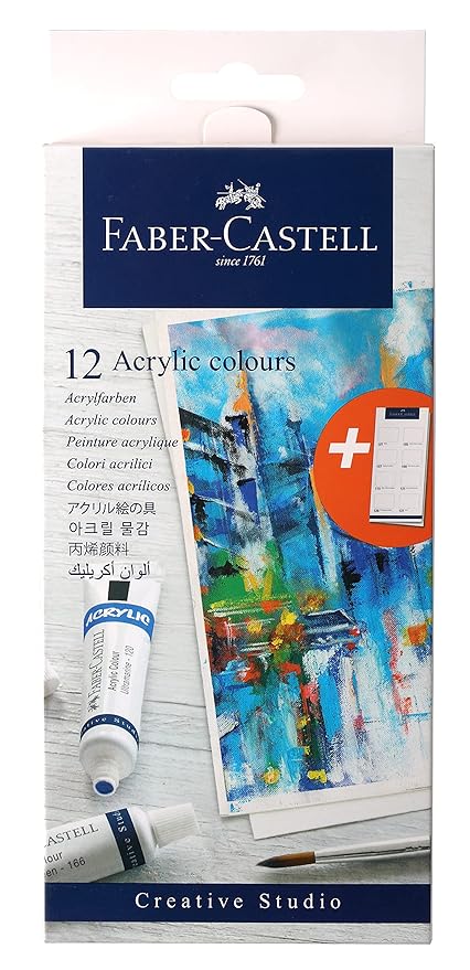 Acrylic Colour Faber Castel 9 ml Tube Set of 12  379012