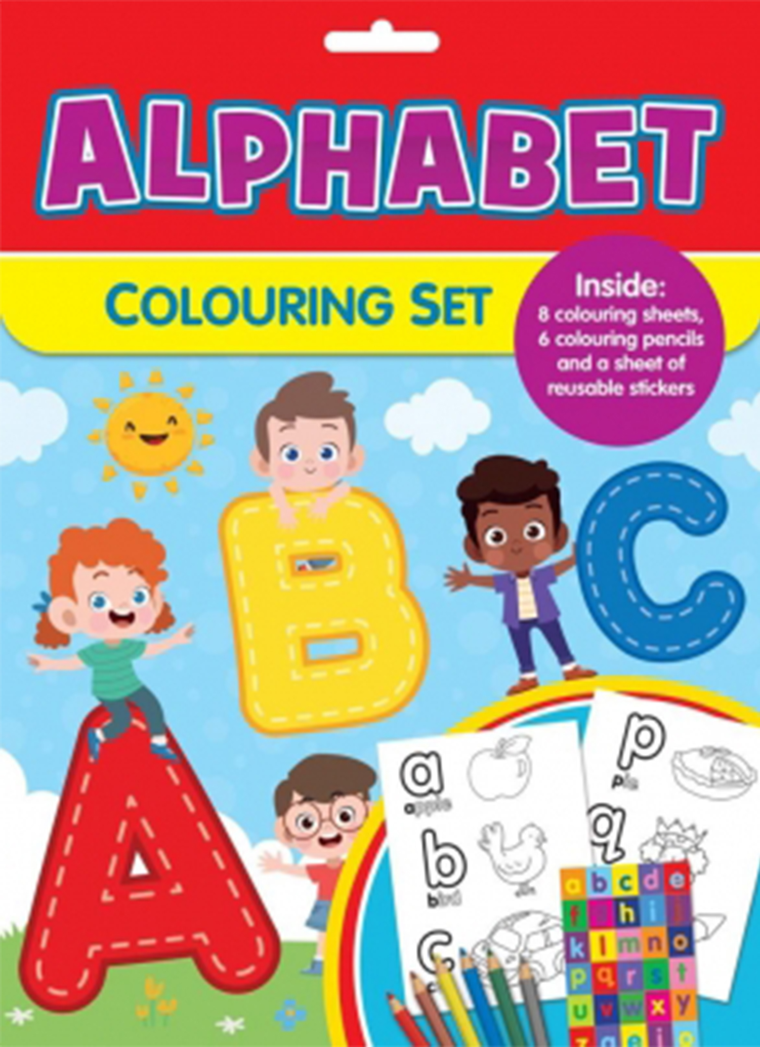 ALPHABET COLOURING SET