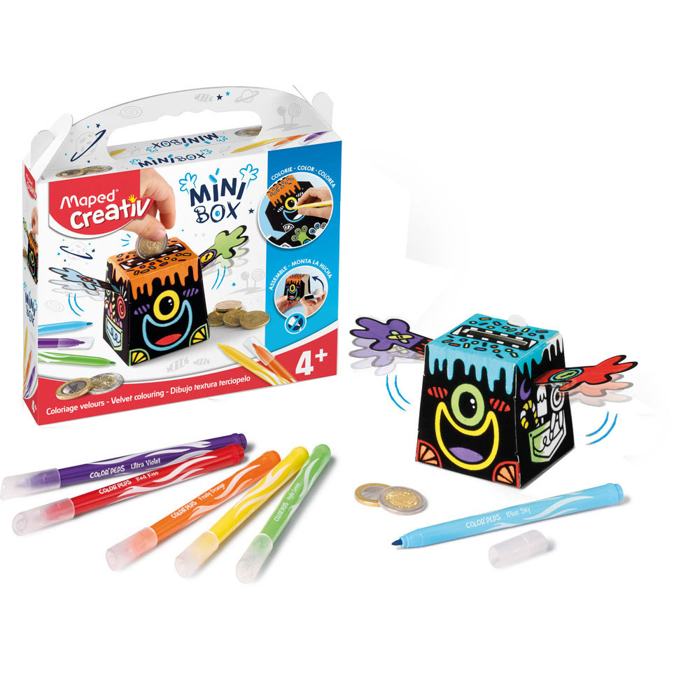 Mini Box Coloriage Maped Velours Kit Creatif 907013
