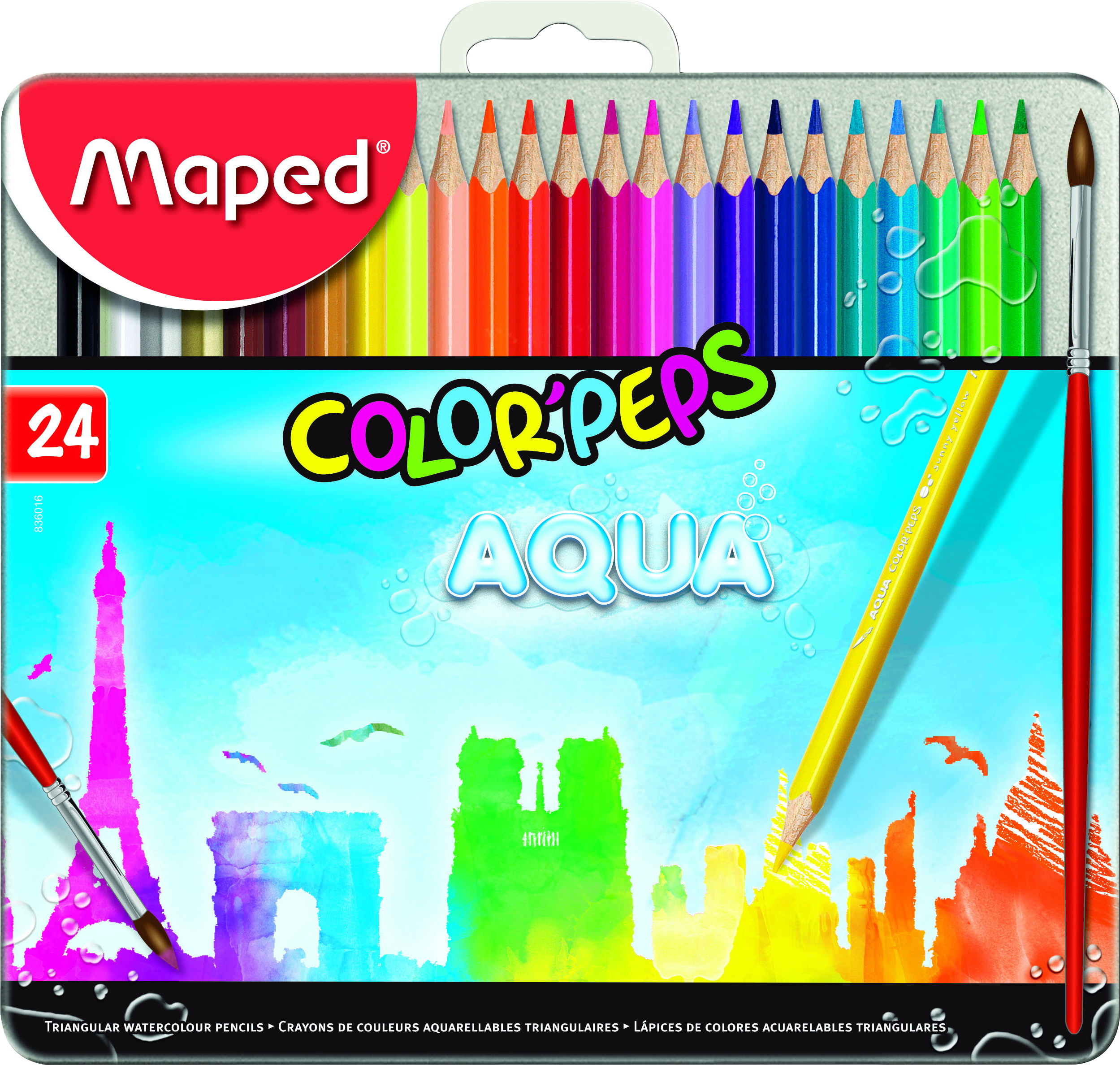 Watercolor Pencils Color'peps X  X24 Metal MAPED 836016