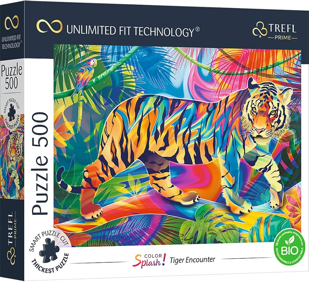 Puzzles 500pcs UFT Tiger Encounter FSC Mix 70% Trefl 37453