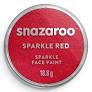SNZ SPARKLE FACE PAINT 18ML POT SPARKLE RED