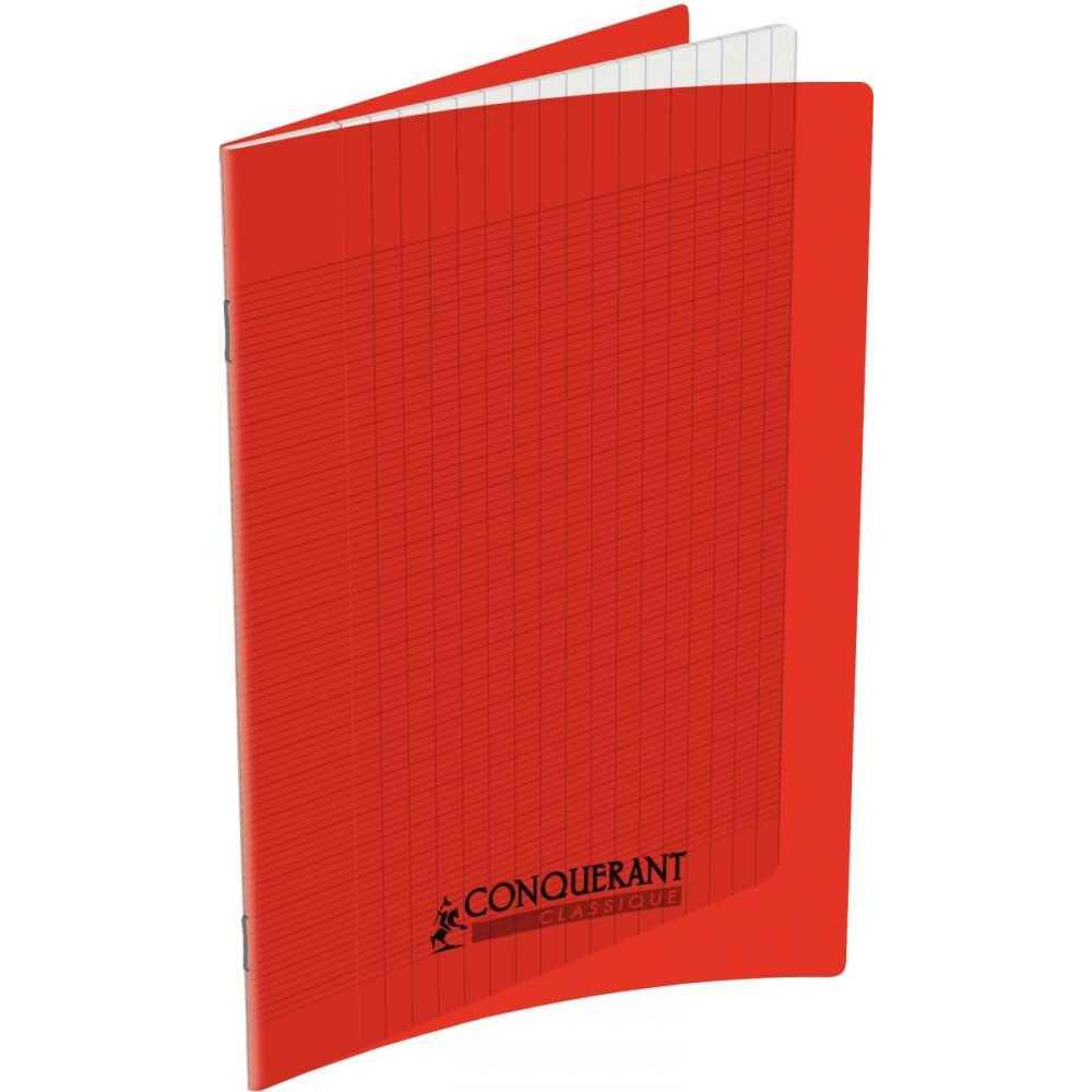 CAHIER POLYPRO 17X22 SEYES 48 PAGES ROUGE 90G