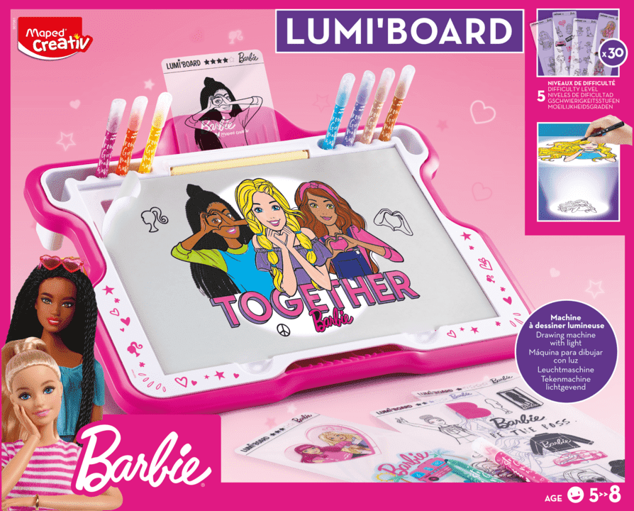 Board Activities - Lumi Board - Machine A Dessiner - Barbie Maped 907061