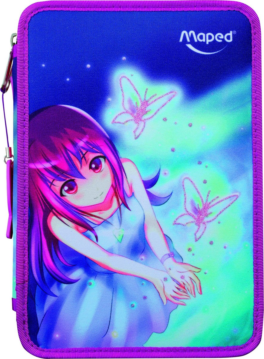 MAPED TROUSSE SCOLAIRE GARNIE BUTTERFLY 967435 REF 967435