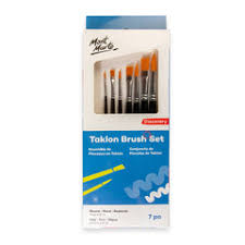 Taklon Brush Set Of 7pcs Mont Marte