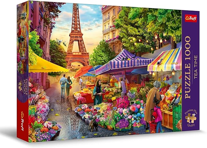 Puzzles 1000pcs Premium Plus Tea Time Flower Market Paris Trefl 10799