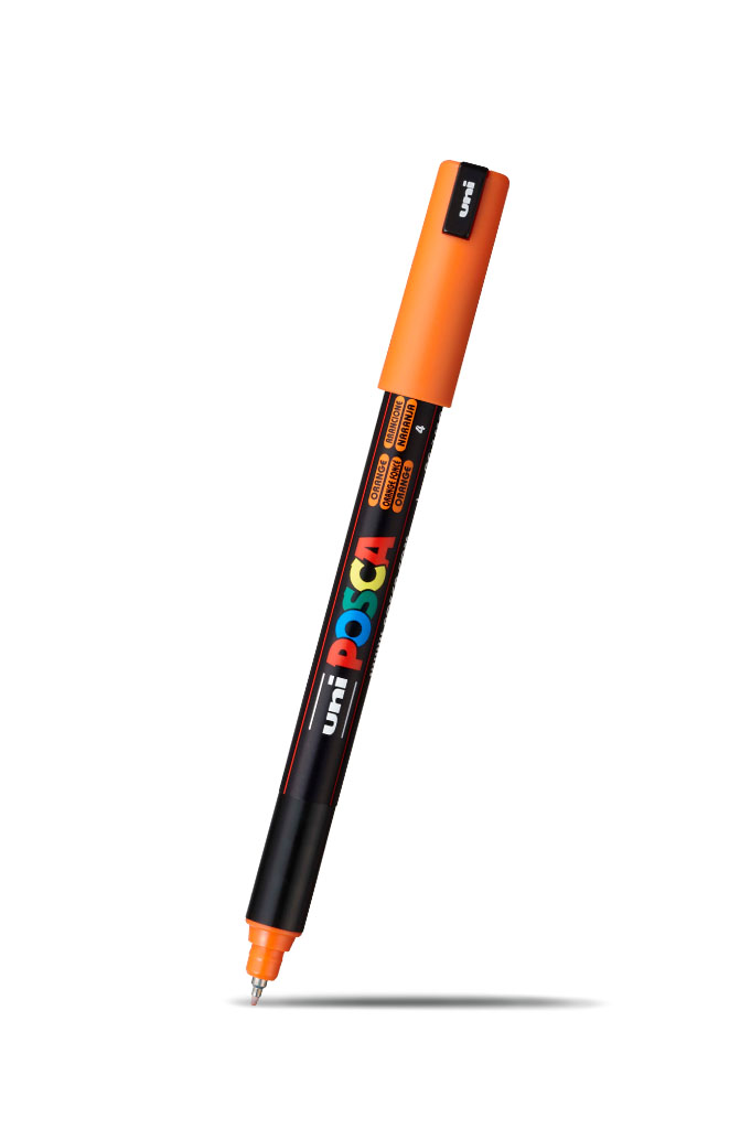 Marker Extra Fine Tip 0.7mm Dark Orange POSCA Uni