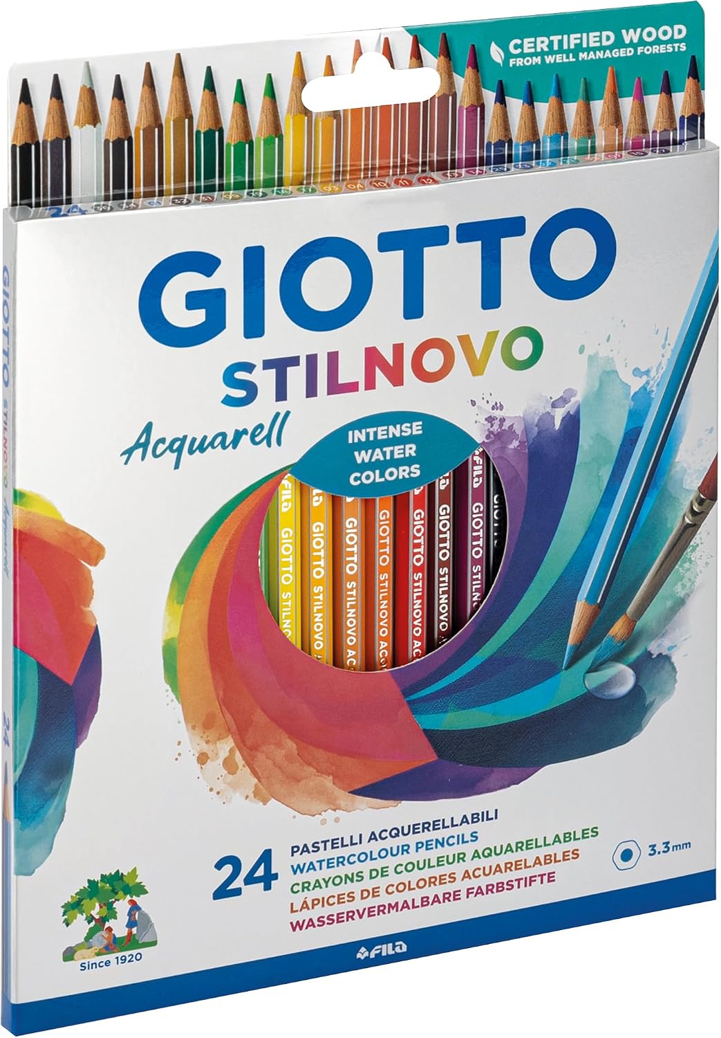 Crayons De Couleur 24 Giotto Stilnovo Acquarel 255800