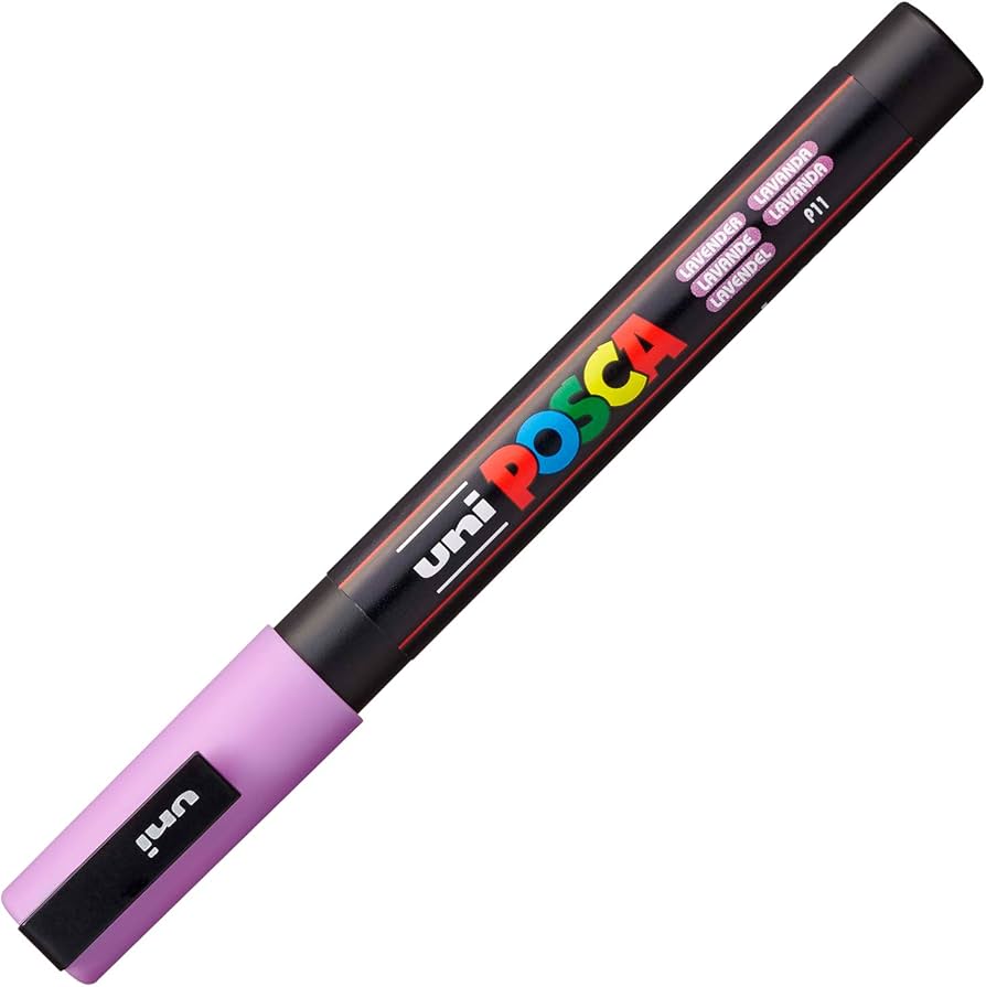 Marker Fine Cone Tip 0.9-1.3mm Purple POSCA Uni