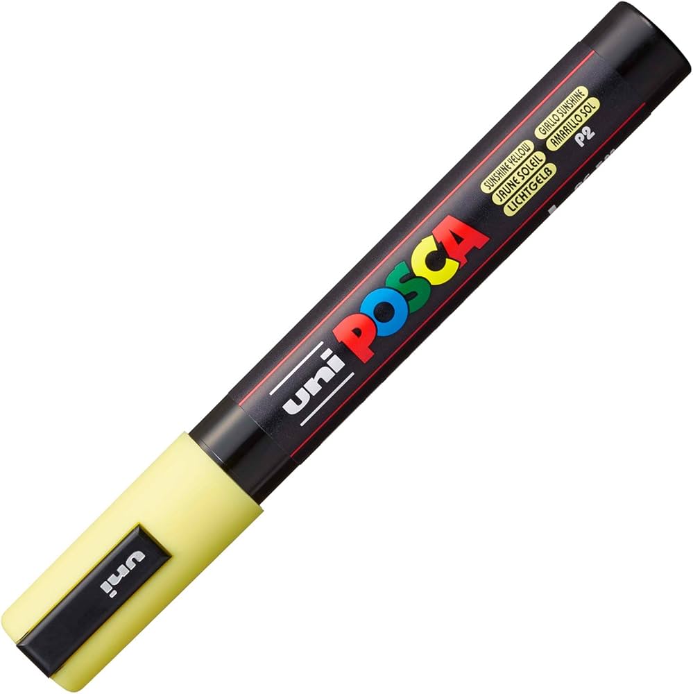 Marker Medium Tip 1.8-2.5mm Yellow POSCA Uni