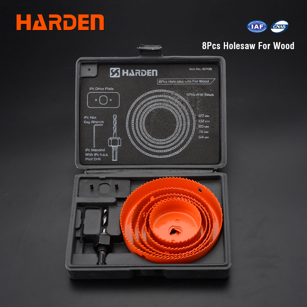 Holesaw Kits For Wood Set Of 16pcs HARDEN 610548