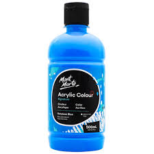 Acrylic Colour 500ml bottle Cerulean Blue Mont Marte