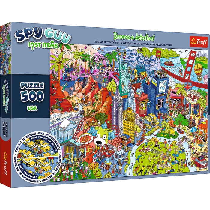 Puzzles 500pcs Spy Guy Lost Items : USA / KAZSTUDIO Trefl 37480