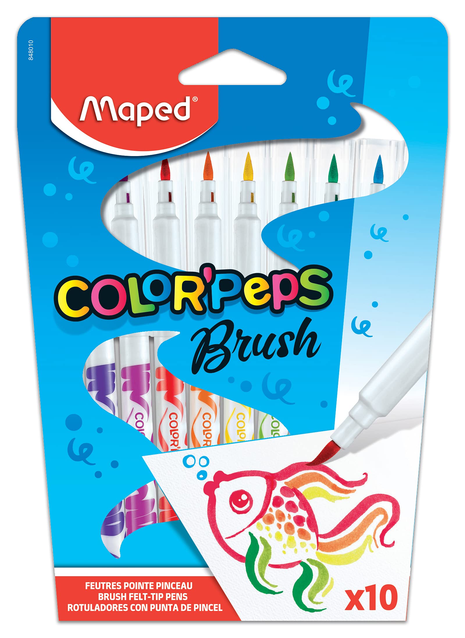 Felt Tips Pens Colorpeps Brush Box X 10 MAPED 848010
