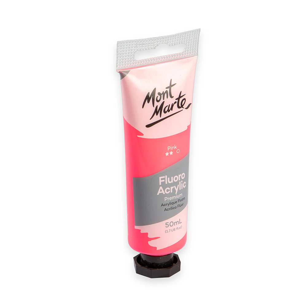 Acrylic Paint Fluo 50ml Colour Pink Mont Marte