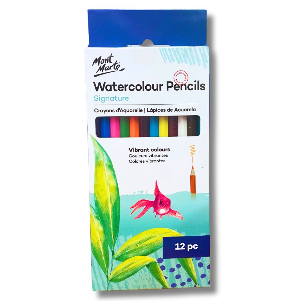 Watercolour Pencils Set Of 12 Mont Marte
