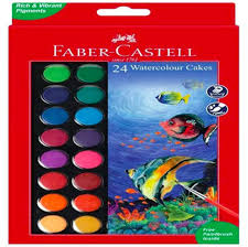 Watercolor Cakes Set Of 24 Small Faber Castell 576015