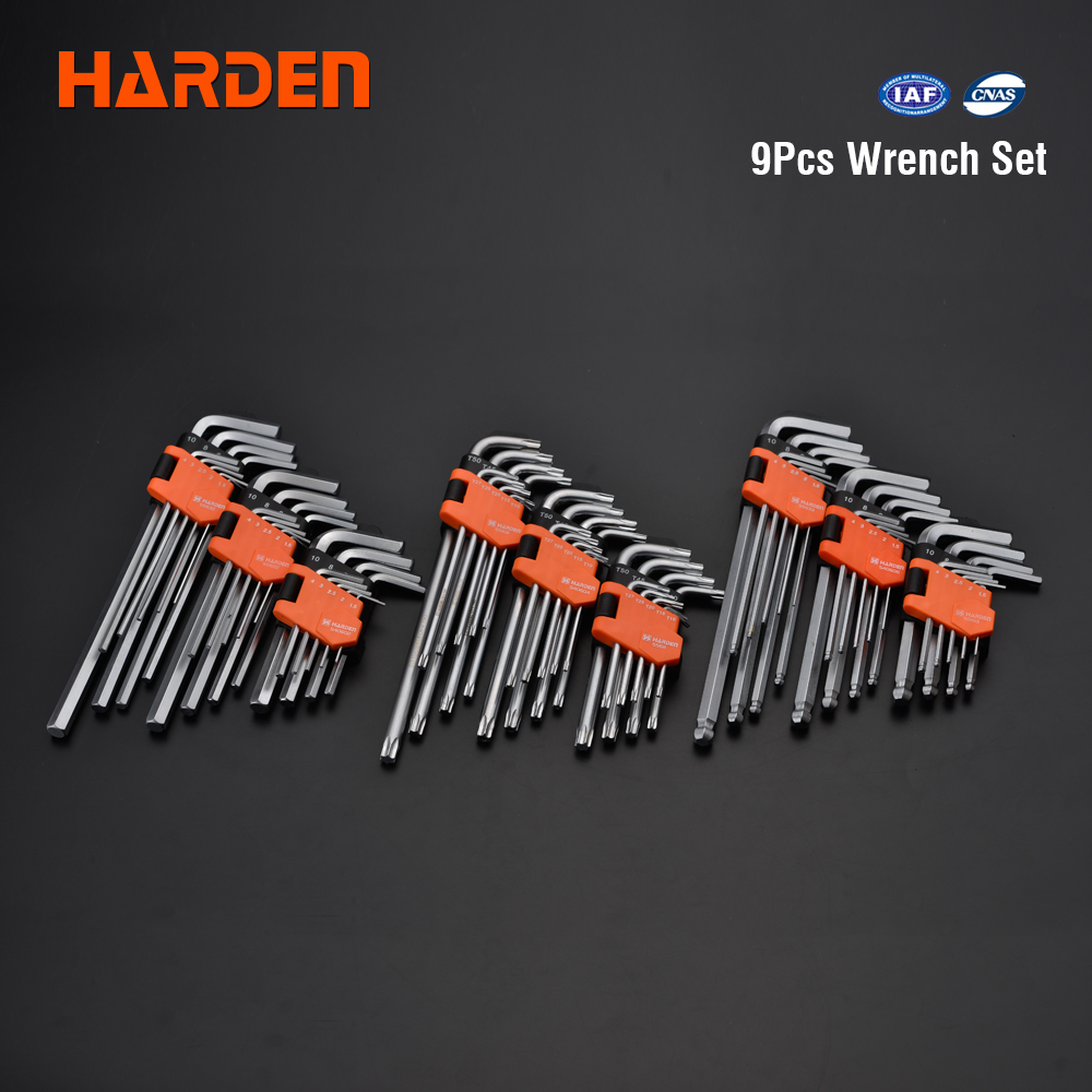 Torx Key Wrench Long Set Of 9pcs HARDEN 540604