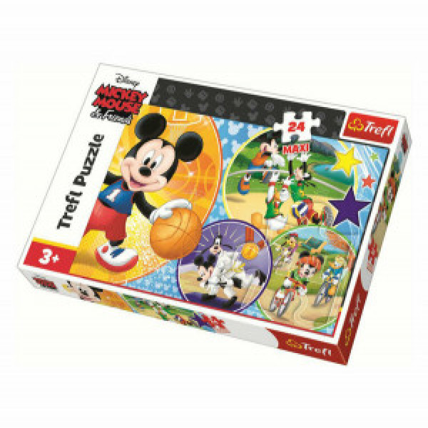 Puzzles -  24 Maxi  - Time for playing sports!   Disney Standard Characters
