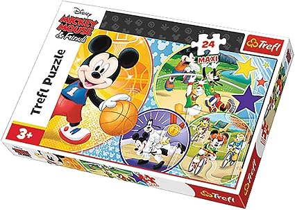 Puzzles -  24 Maxi  - Time for playing sports!   Disney Standard Characters