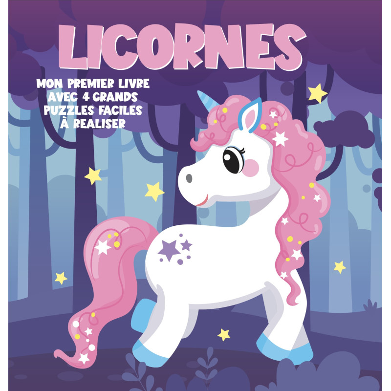 Licornes - Mon Premier Livre Avec 4 Grands Puzzles