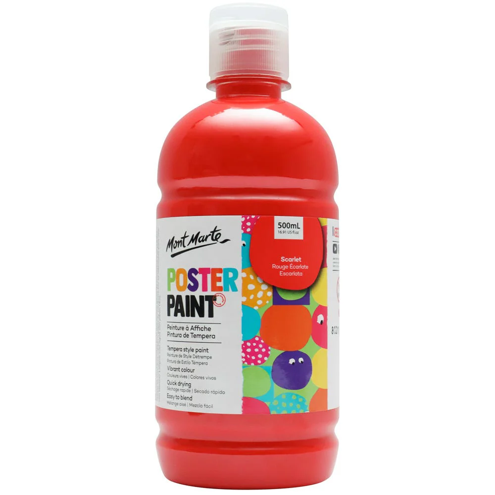 Poster Paint 500ml  Scarlet Mont Marte