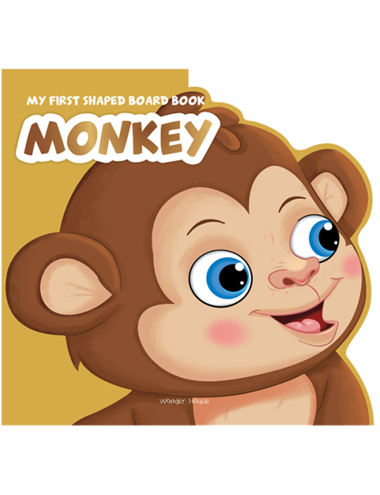 My First Shaped Board book - Monkey Die-Cut Animals Picture Book for Children