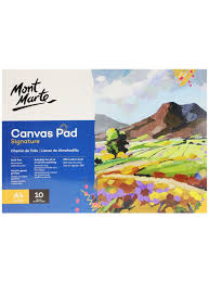A4 Canvas Pad Of 10 Sheets Mont Marte