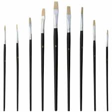 Brush Black Handle Flat No 0